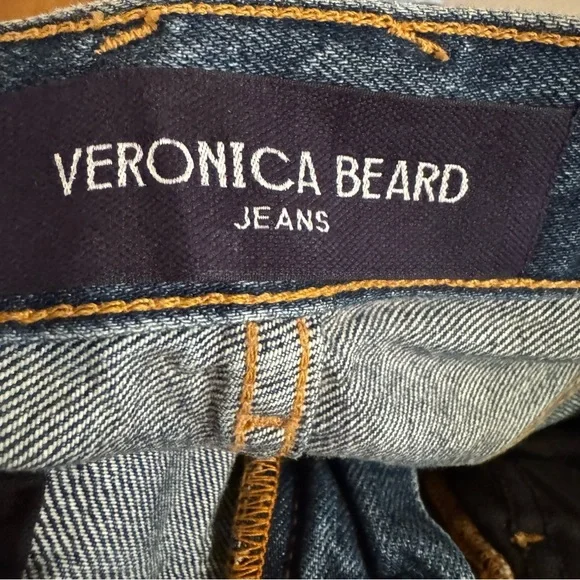 Veronica Beard Taylor Cropped Wide-Leg Jeans 27 NWT Equinox Blue - Picture 8 of 10